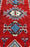 Moroccan Tribal Handwoven Wool Geometrical Diamond Design Red Rug or Carpet