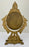 French Victorian Gilt Bronze Vanity Oval Table Mirror with Cherubs