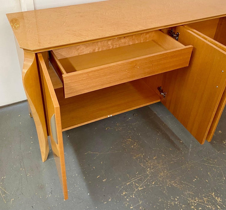 Pietro Contantini Postmodern Italian Maple Lacquer Credenza, Sideboard Cabinet