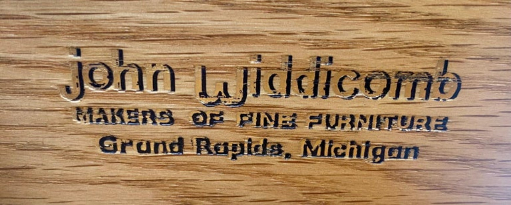 John Widdicomb Mid-Century Modern Walnut Lowboy Dresser or Credenza, Signed