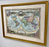Double Hemisphere Old World Map Print, Matted & Framed