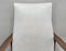 Milo Baughman Style MCM in White Faux Leather Rocking Chair