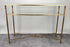 Hollywood Regency Style Console with Mirror Top & Antiqued Gold Iron Frame