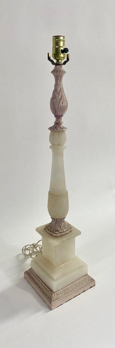 Italian Neoclassical Style Alabaster Table Lamp, a Pair