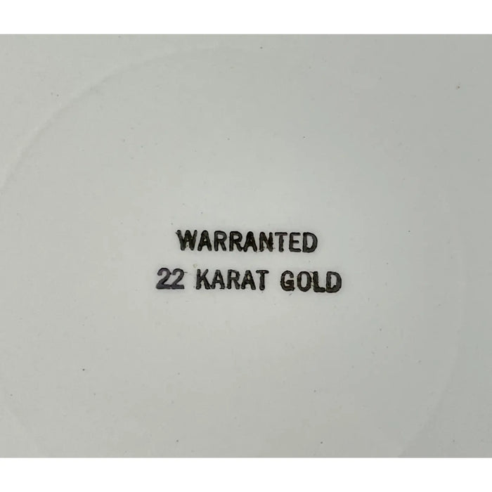 SABIN Crest-O-Gold Warranted 22K Gold DINNER PLATES, Set of 6
