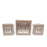 Brown Wax Tealight or Candle Holders Set - 3 pcs