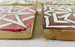 Vintage Ceramic Handpainted Moroccan Coaster or Tile, Set of 4