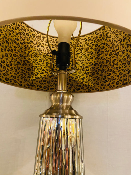 A Mercury Modern Lamp with Custom Shade