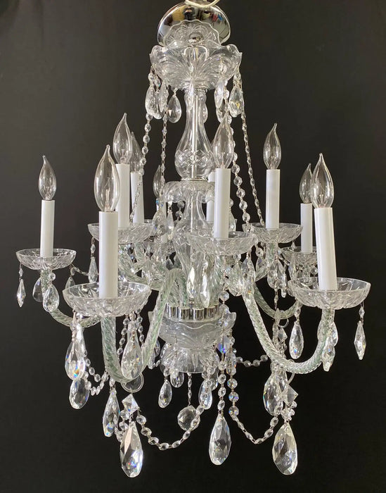 Art Deco Style Christal Chandelier in the Manor of Waterford, 10 Arms