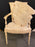Swedish Paint Decorated Greek Key Design Desk, Arm, Bergere Chair