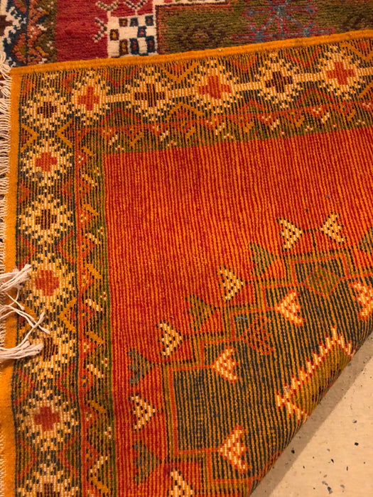 Moroccan Tribal Barber Rug  with Geometrical Design