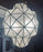 Large Art Deco White Milk Chandelier, Pendant or Lantern in Dome Shape