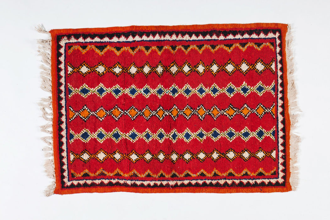 Pair of Berber Rugs - Small with Handwoven Wool