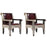 Fine Leather Hollywood Regency Style Armchairs / Bergere Chair, a Pair