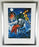 Marc Chagall Serigraph 'Blue Violinist', Facsimile Signed, Numbered and Framed