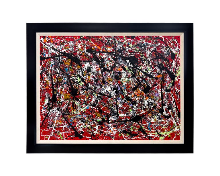 Michael Schofield Abstract Large Oil on Canvas,Framed & Signed