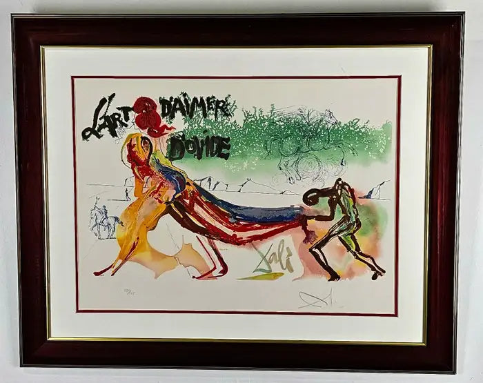 Salvador Dali Lithograph From The Art of Loving Ovide 1979, Hand Signed & Framed