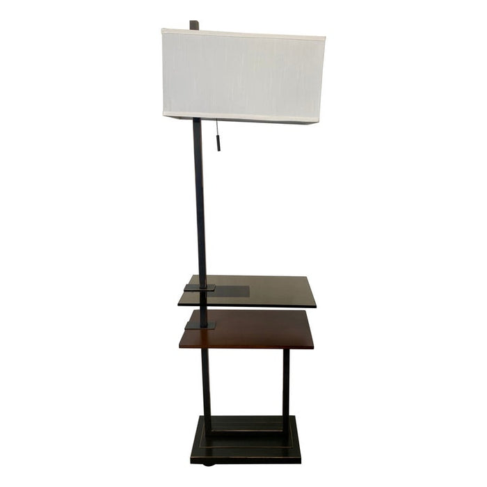 Mid-Century Modern Two-Tier Table Floor Lamp