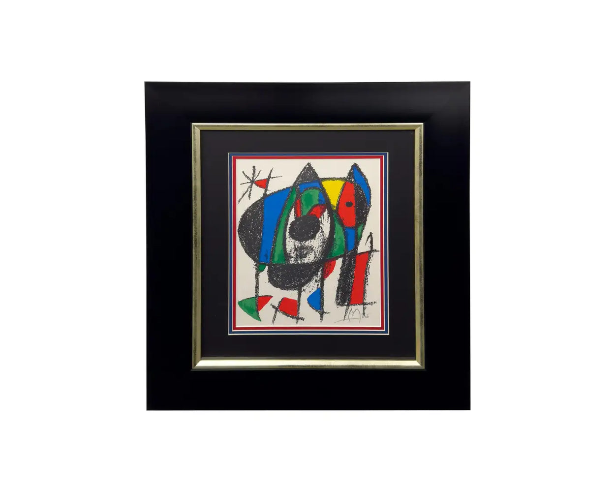 Joan Miro Original Lithograph II Portfolio V 1975, Hand Signed and Framed 1975