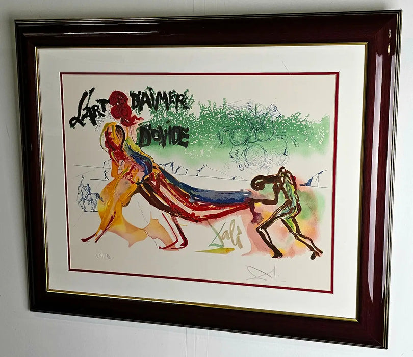 Salvador Dali Lithograph From The Art of Loving Ovide 1979, Hand Signed & Framed