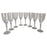 Art Deco Lalique Champagne glasses or flutes with angel Model 13645, Set of 8