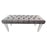 Mid Century Modern Style Grey Velvet Tufted Upholstery & Lucite Legs Bunch