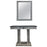 Art Deco Style Black & White Resin in Diamond design Mirror & Console, Set of 2