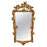 Antique Art Nouveau Giltwood Wall Mirror with Hand Carved Botanical Leaf Frame
