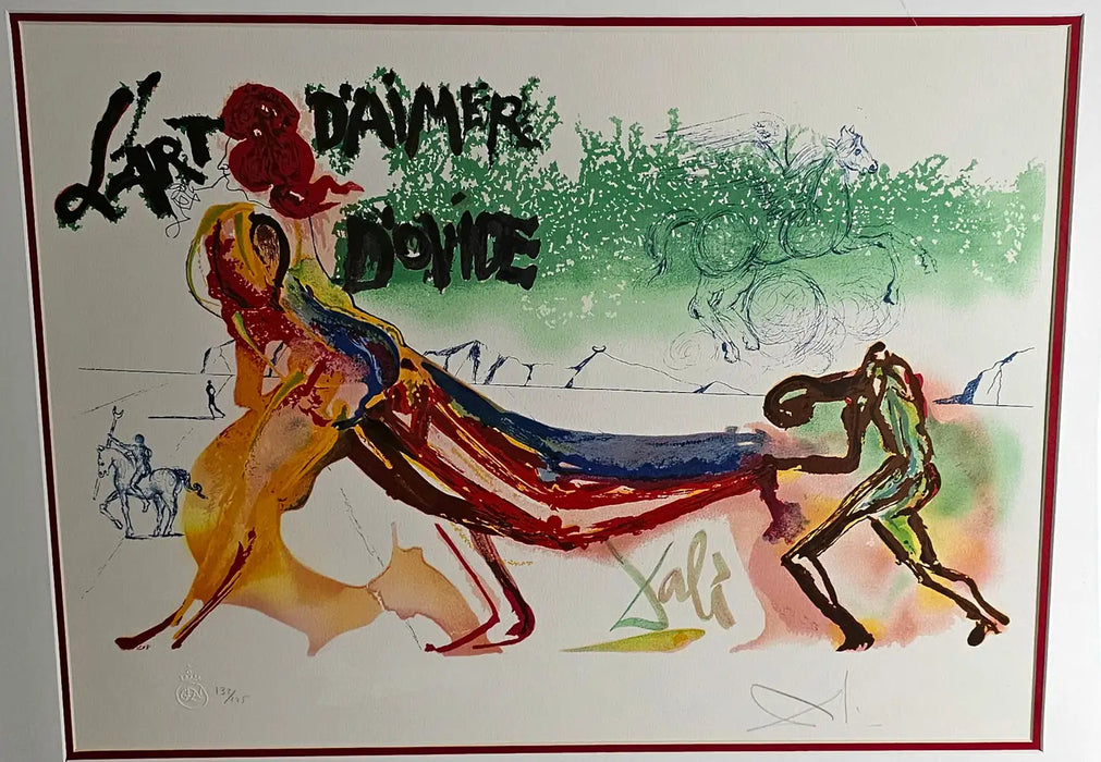 Salvador Dali Lithograph From The Art of Loving Ovide 1979, Hand Signed & Framed