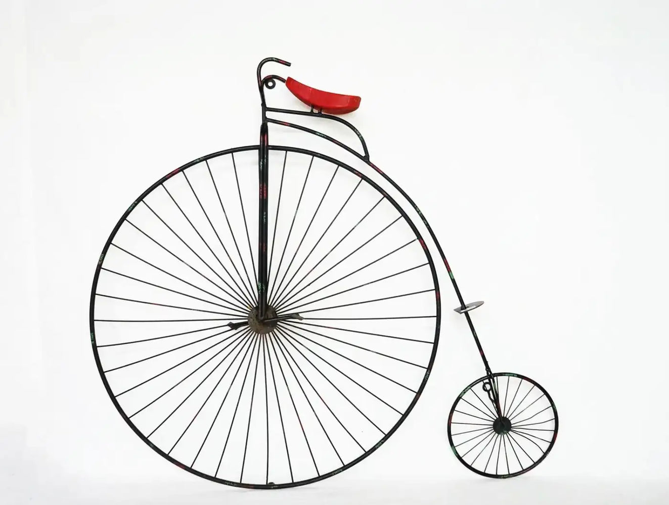 Curtis Jere High Wheel Bicycle Iron Sculpture & Wall Decor 1960's