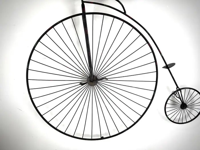 Curtis Jere High Wheel Bicycle Iron Sculpture & Wall Decor 1960's