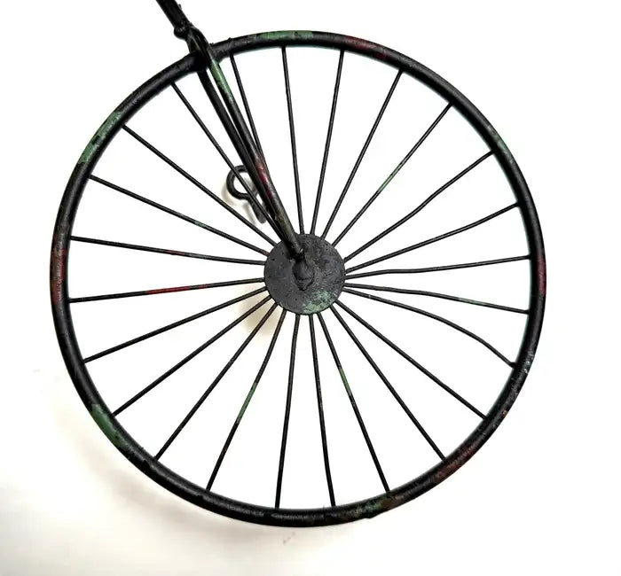 Curtis Jere High Wheel Bicycle Iron Sculpture & Wall Decor 1960's