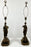 French Art Nouveau Bronze Figural Table Lamp, a Pair