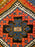 Boho Chic Moroccan Handwoven Blue & Red Wool Diamond Design Rectangular Rug