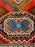 Boho Chic Moroccan Handwoven Blue & Red Wool Diamond Design Rectangular Rug