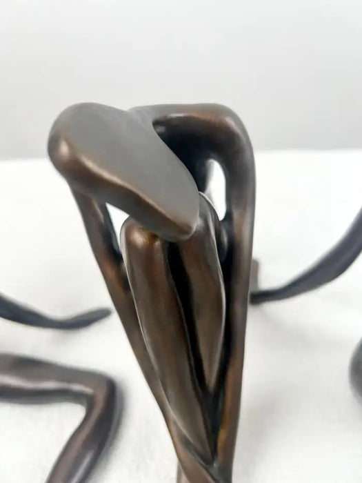 Modernist Figural Limited Edition Bronze Sculpture, Set of 3, Signed & Numbered 1980's