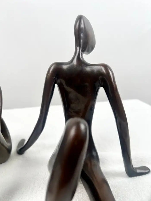 Modernist Figural Limited Edition Bronze Sculpture, Set of 3, Signed & Numbered 1980's