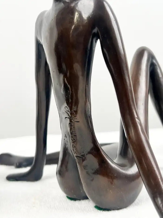 Modernist Figural Limited Edition Bronze Sculpture, Set of 3, Signed & Numbered 1980's