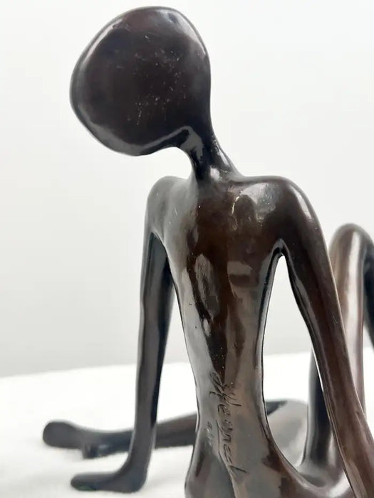 Modernist Figural Limited Edition Bronze Sculpture, Set of 3, Signed & Numbered 1980's