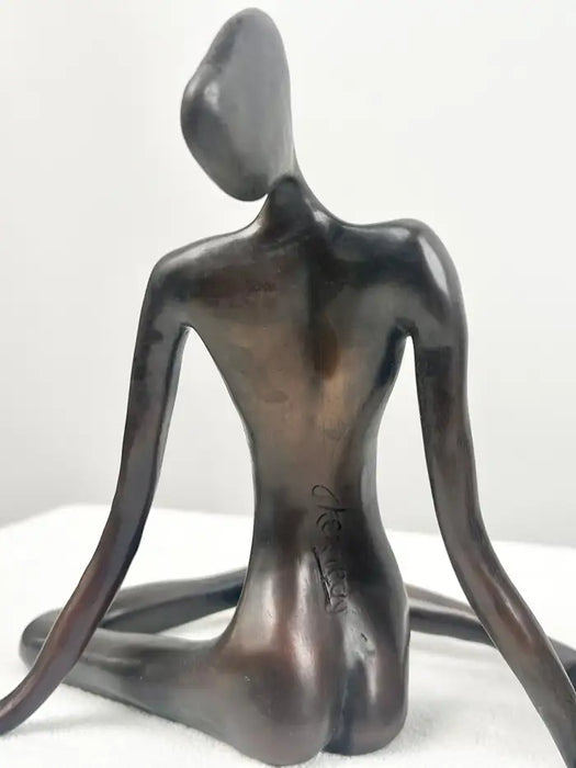 Modernist Figural Limited Edition Bronze Sculpture, Set of 3, Signed & Numbered 1980's