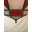 Art Deco-Style White Milk & Red Glass & Bronze Chandelier, Pendant or Lantern