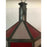Art Deco-Style White Milk & Red Glass & Bronze Chandelier, Pendant or Lantern