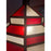 Art Deco-Style White Milk & Red Glass & Bronze Chandelier, Pendant or Lantern