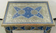 Boho Chic Style Moroccan Blue & Silver Rectangular Side or End Table, Pair