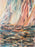 Alice Marcus " Seascape with Sailboats" Oil on Canvas Painting, Framed 1950's