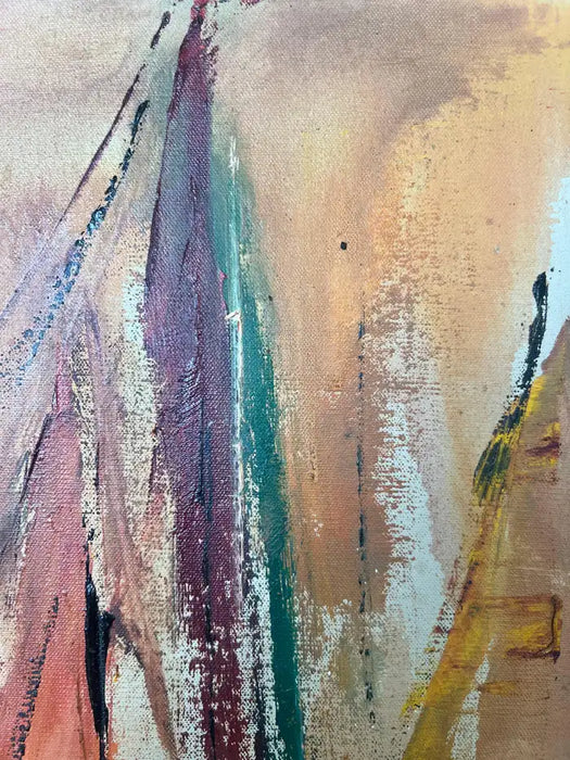Alice Marcus " Seascape with Sailboats" Oil on Canvas Painting, Framed 1950's