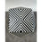 Art Deco Style Sculptural Resin Black & White Pedestal , Side End Table or Stool