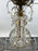 Vintage French Empire Style Gilt Bronze & Tiered Crystal & Beads Chandelier