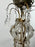 Vintage French Empire Style Gilt Bronze & Tiered Crystal & Beads Chandelier