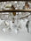 Vintage French Empire Style Gilt Bronze & Tiered Crystal & Beads Chandelier